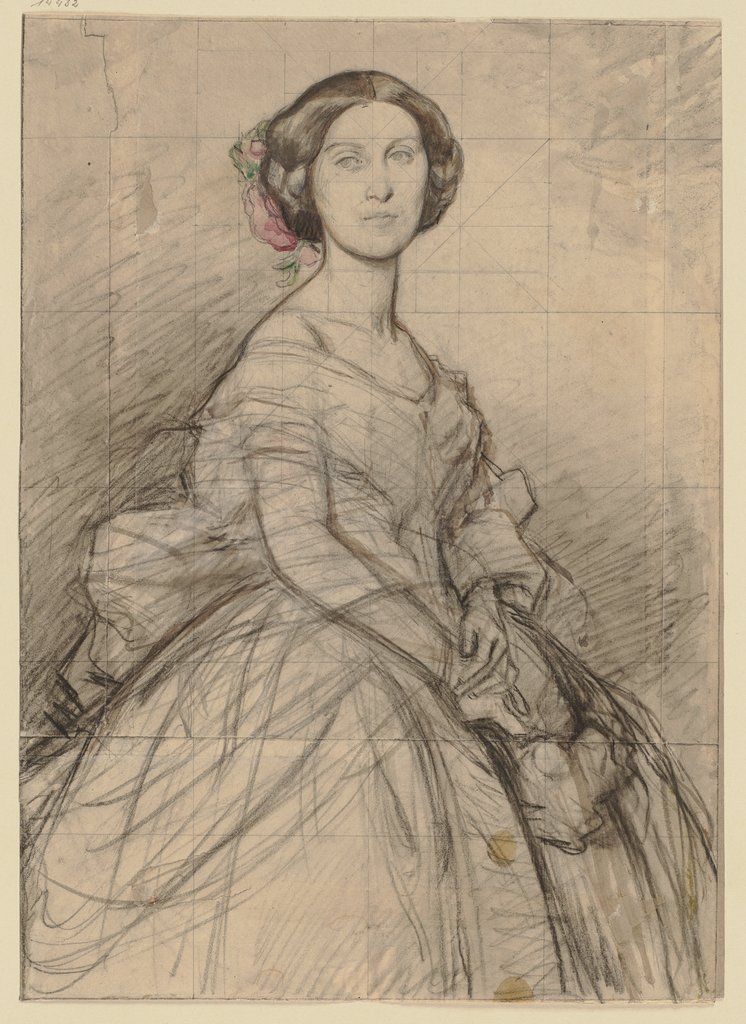 Junge Dame in Halbfigur, Gesicht en face, Jakob Becker