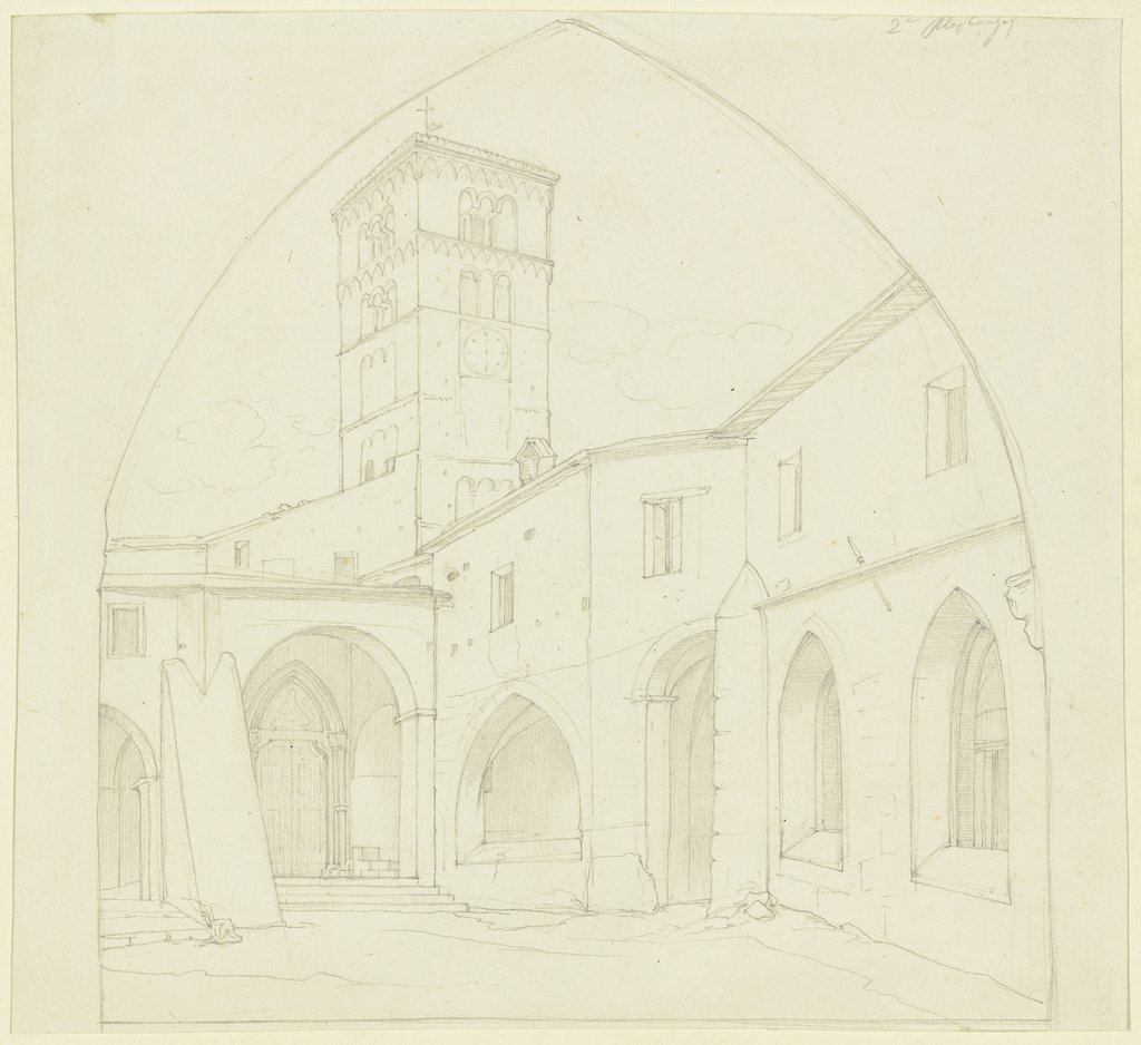 Kreuzgang im Kloster San Benedetto bei Subiaco, Fritz Bamberger