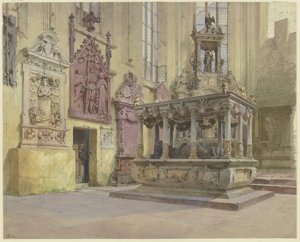 Blick auf das Grabmal des Grafen Ludwig von Löwenstein-Wertheim und seiner Frau Anna in der Stiftskirche St. Marien in Wertheim, Alexander Gwinner