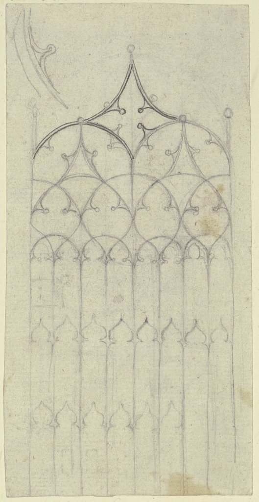 Eisengitter sowie gotische Nase in einem Maßwerk, Karl Ballenberger