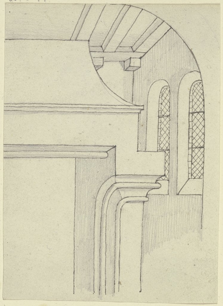 Architekturdetail in einem gotischen Raum, Karl Ballenberger