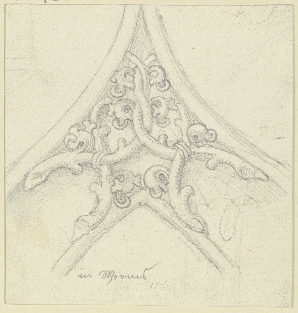 Rankenornament im Scheitel eines Kielbogens, Karl Ballenberger