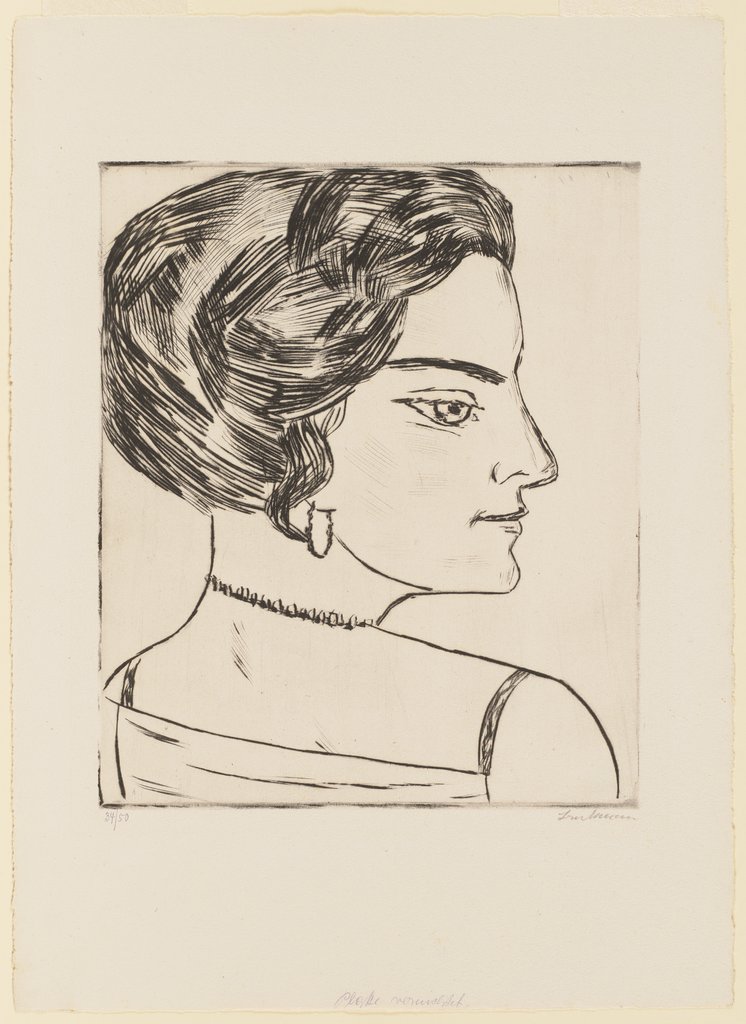 Naila im Profil (Bildnis Frau H. M.), Max Beckmann