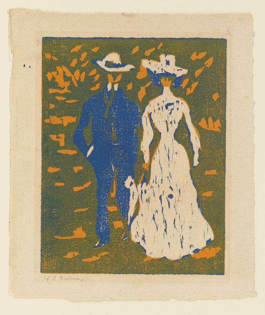 Couple Taking a Stroll, Ernst Ludwig Kirchner