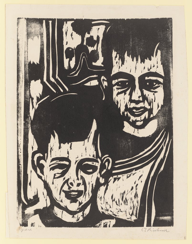 Kinderporträt K-H. – Zwei Knaben (Köhler-Haußen), Ernst Ludwig Kirchner