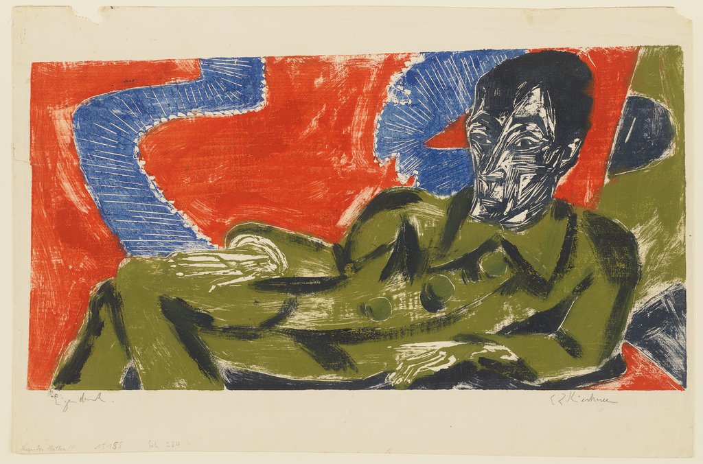 Portrait of Otto Mueller, Ernst Ludwig Kirchner