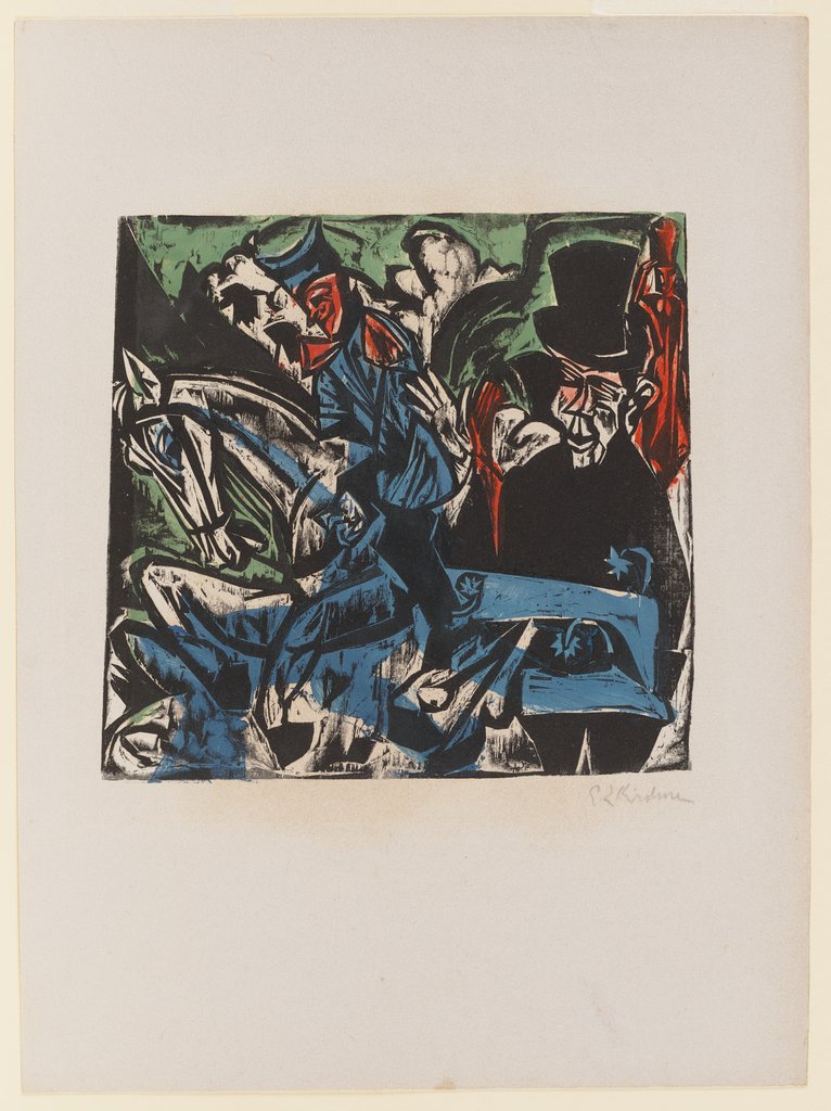 Schlemihl’s Encounter with the Little Grey Man on the Country Road, Ernst Ludwig Kirchner
