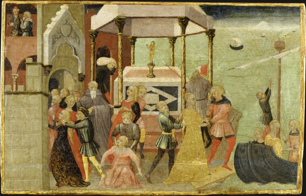 Raub der Helena, Sieneser Meister um 1430