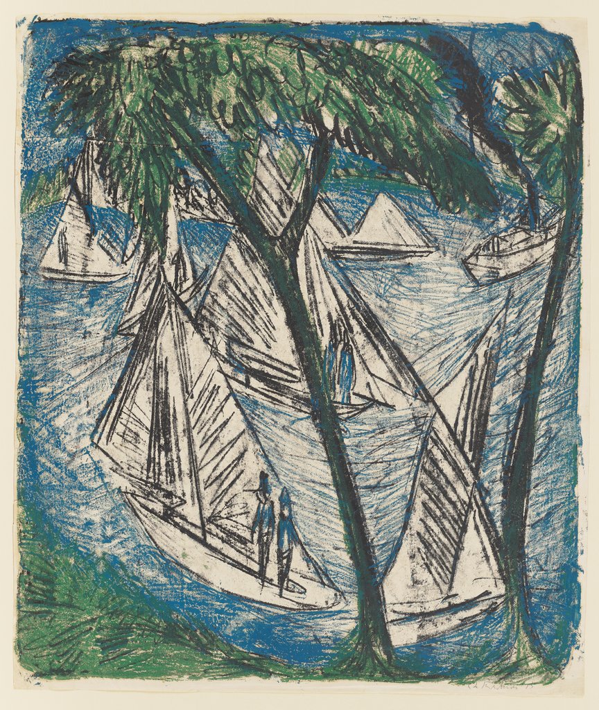 Segelboote bei Grünau, Ernst Ludwig Kirchner