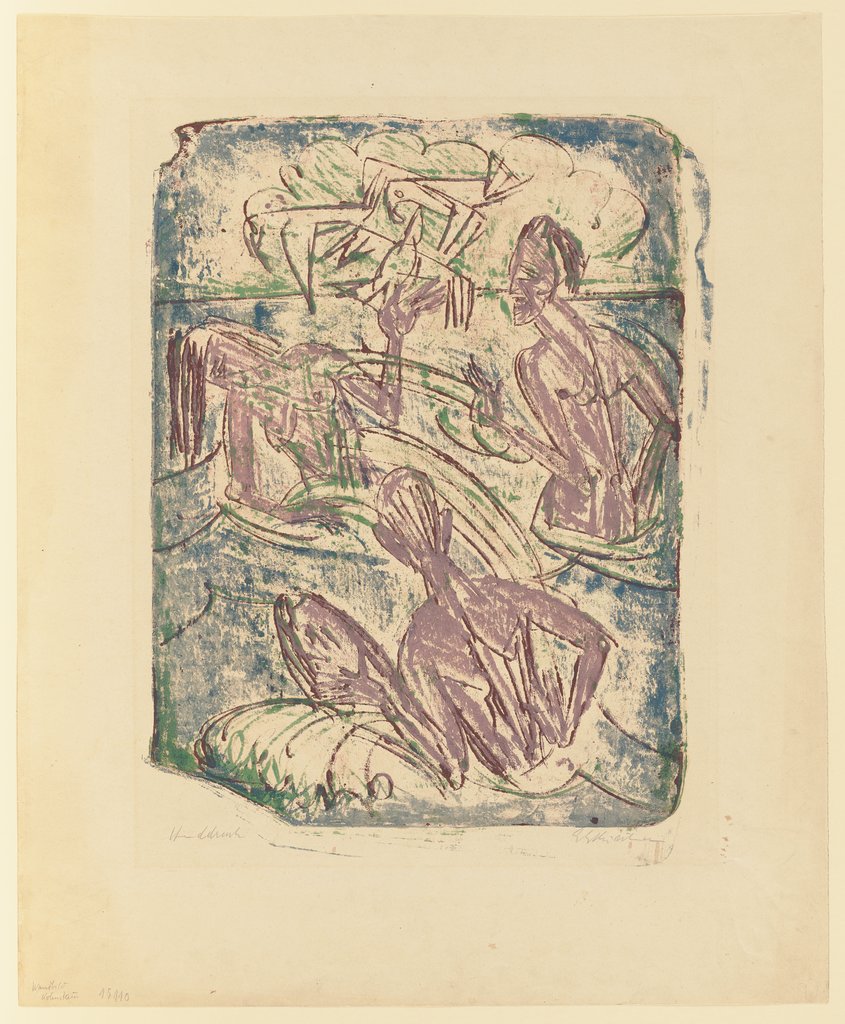 Spritzende Badende, Ernst Ludwig Kirchner