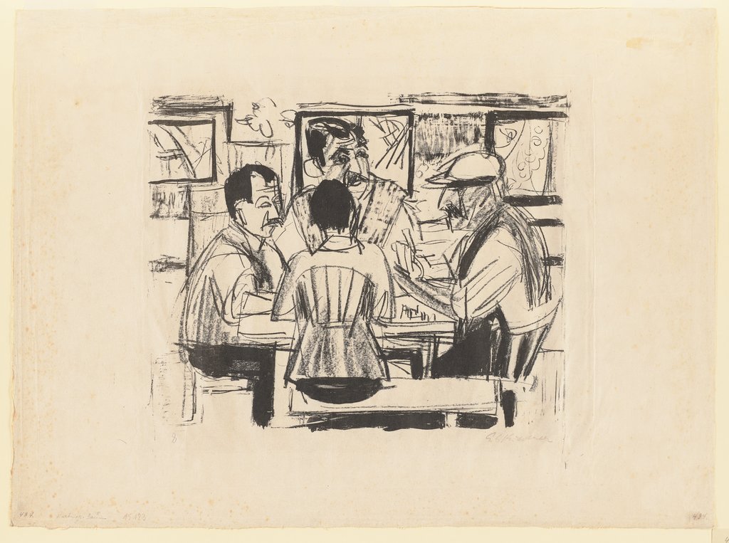 Karten spielende Bauern, Ernst Ludwig Kirchner