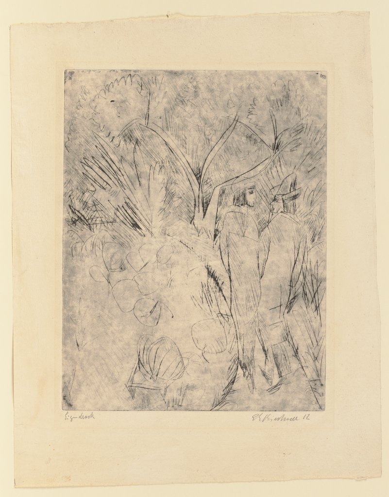 Paar, im Garten gehend, Ernst Ludwig Kirchner