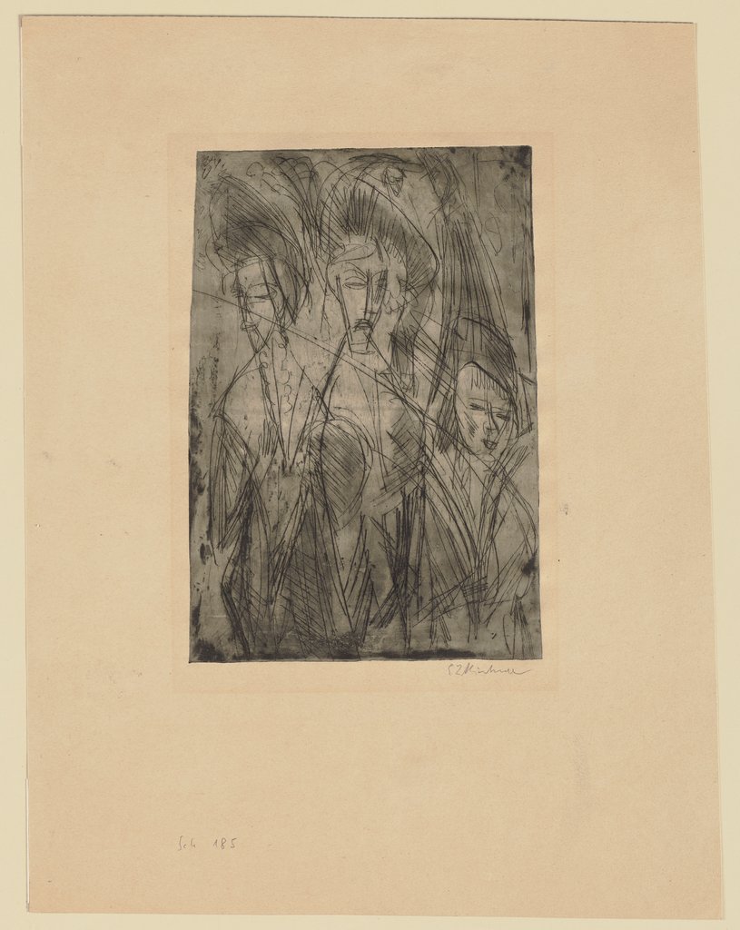 Drei Kokotten bei Nacht, Ernst Ludwig Kirchner