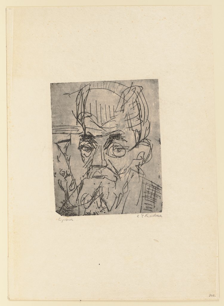 Kopf Prof. E K., Ernst Ludwig Kirchner