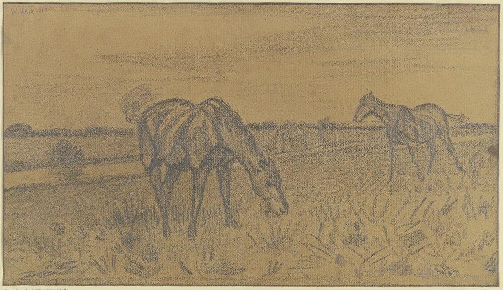 Pferde auf der Weide, Wilhelm Kalb