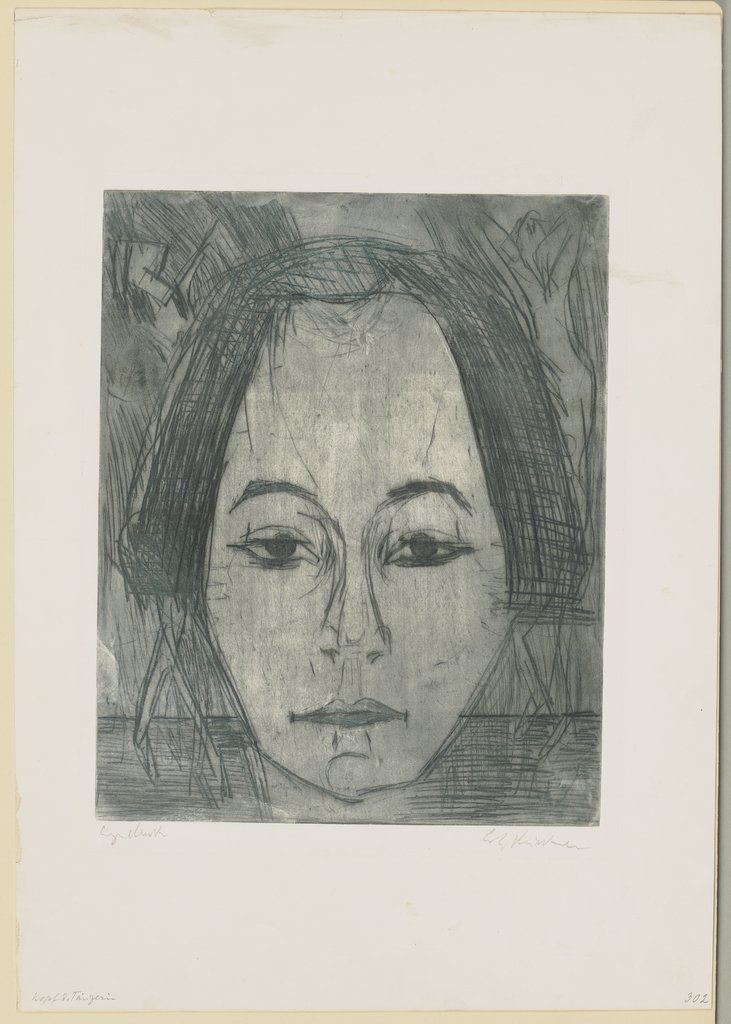 Kopf der Tänzerin (Nina Hard), Ernst Ludwig Kirchner