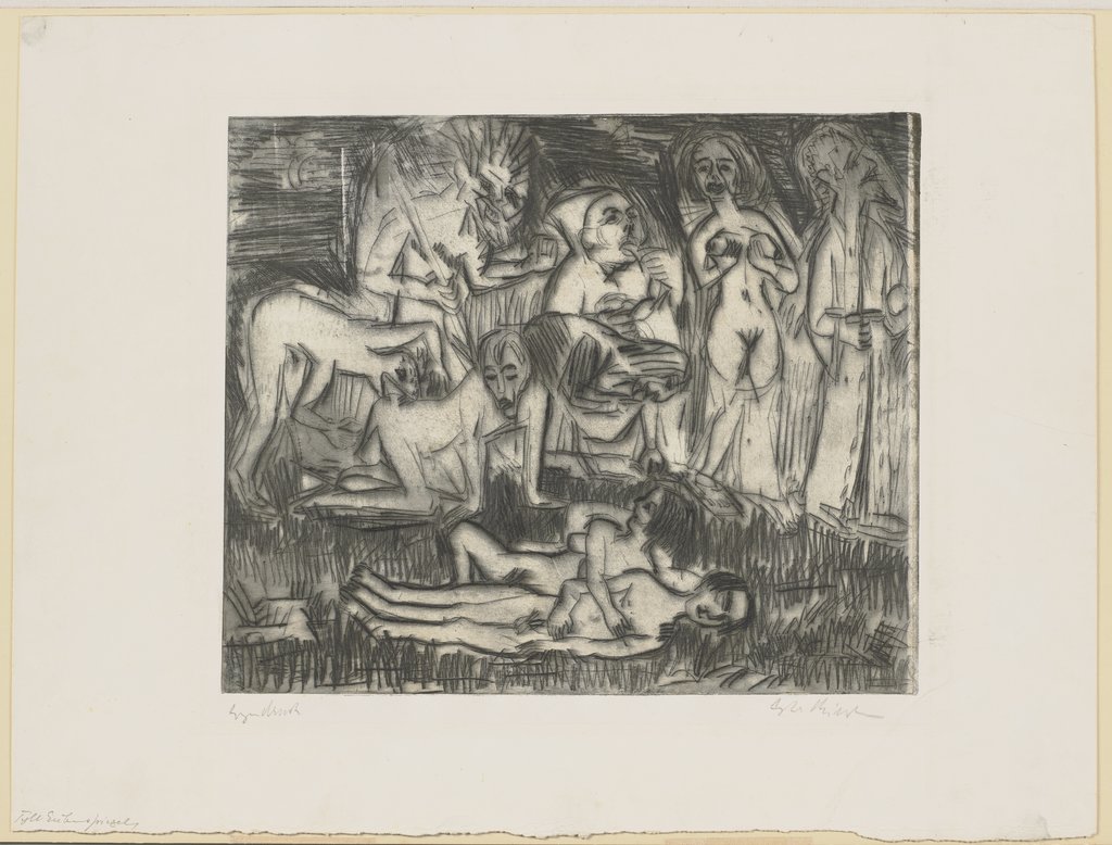 Die Erscheinung der Sieben, Ernst Ludwig Kirchner