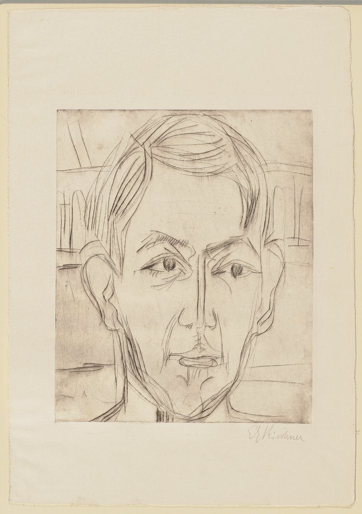 Kopf eines jungen Mannes (Dr. Hans Bütow), Ernst Ludwig Kirchner