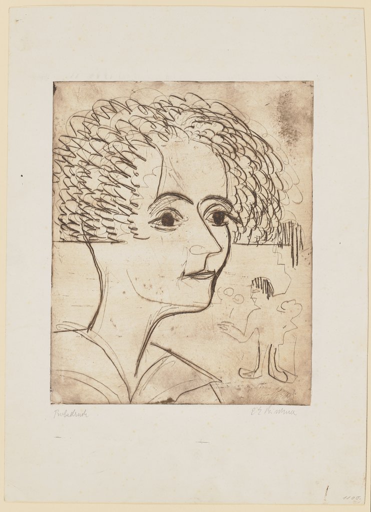 Der Kopf der Tänzerin (Mary Wigman), Ernst Ludwig Kirchner