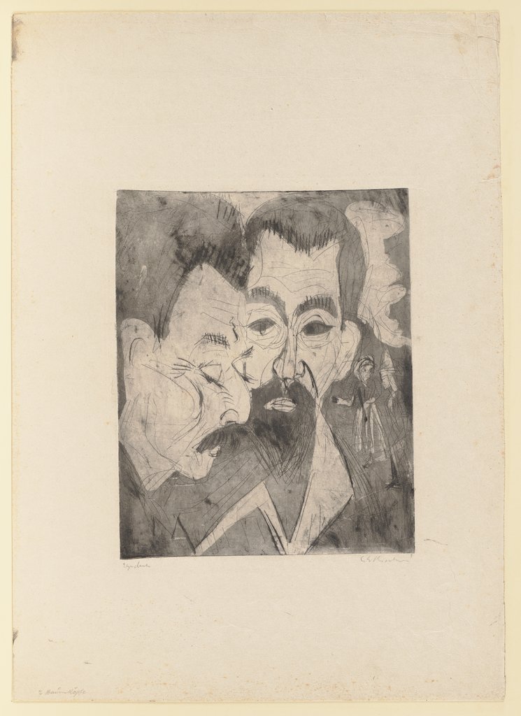 Zwei Bauernköpfe (Gera), Ernst Ludwig Kirchner