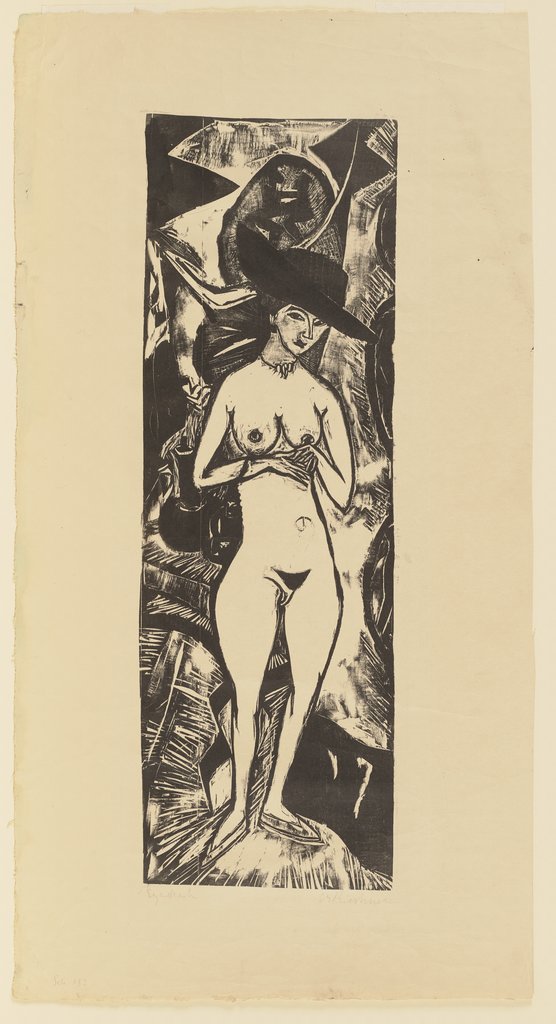 Nude Wearing a Black Hat, Ernst Ludwig Kirchner