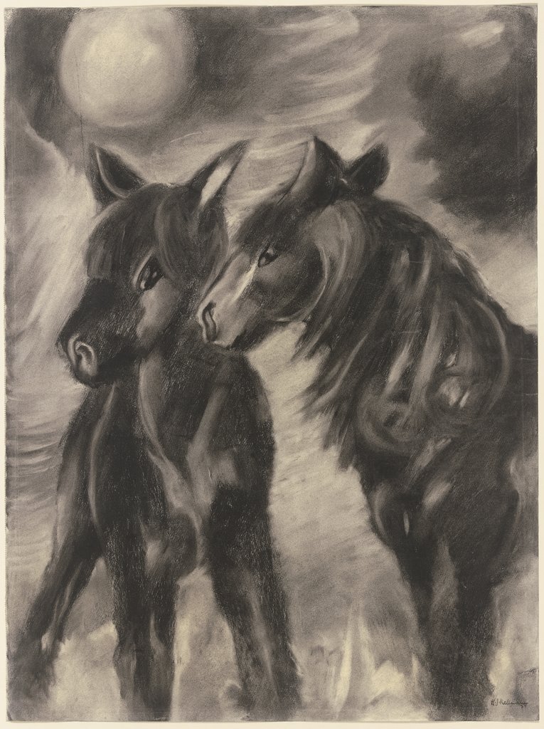 Two foals, Hans Jürgen Kallmann