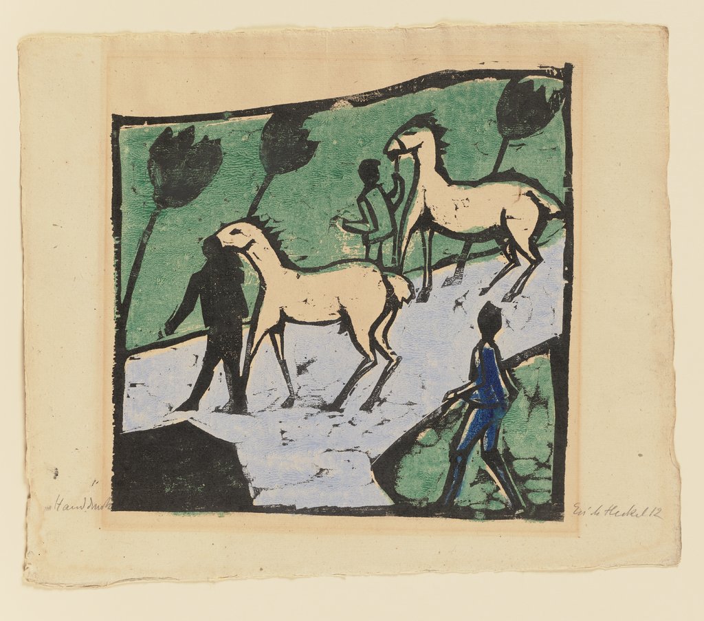 Weiße Pferde (Pferde im Sturm), Erich Heckel