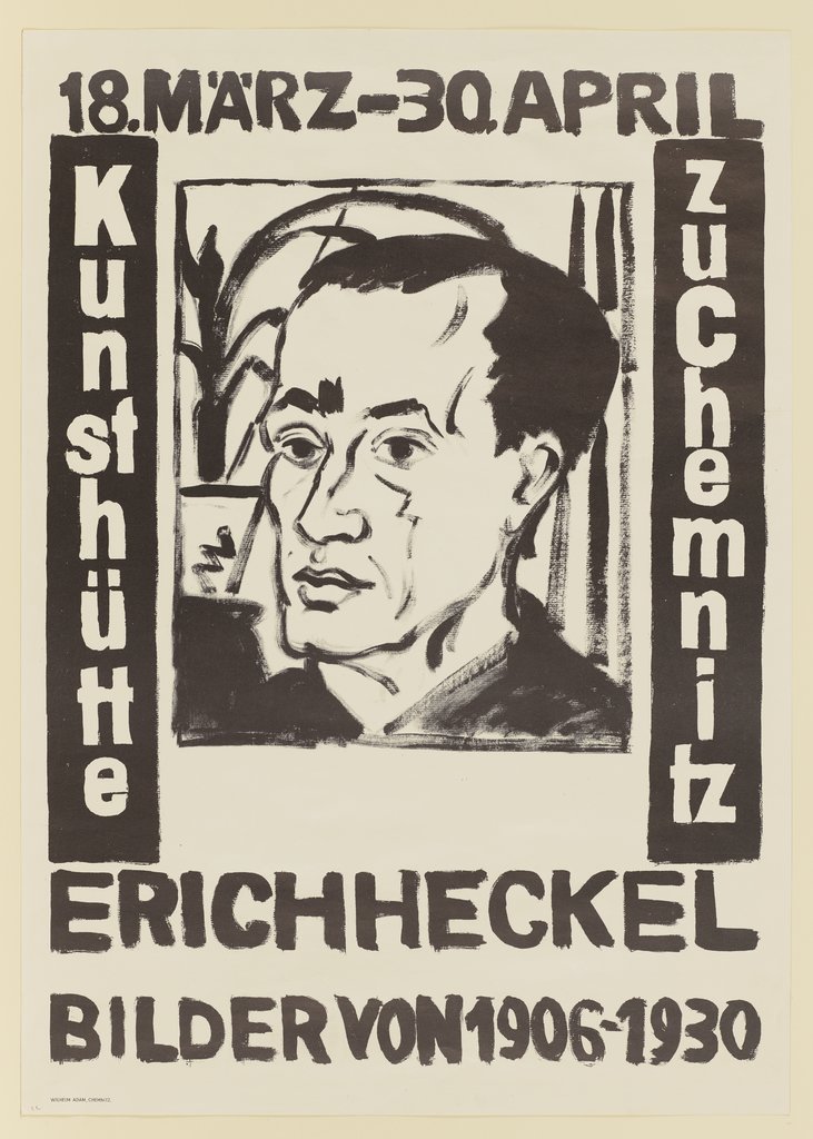 Plakat zur Heckel-Ausstellung Chemnitz 1930, Erich Heckel