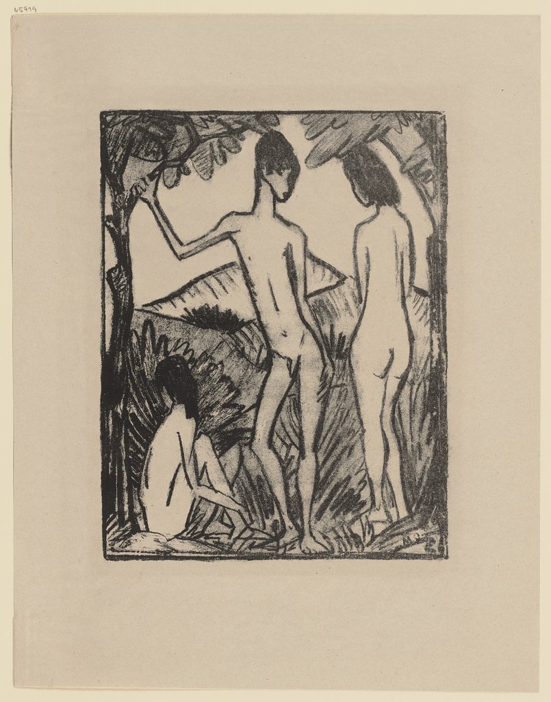 Stehender Knabe und zwei Mädchen II, Otto Mueller